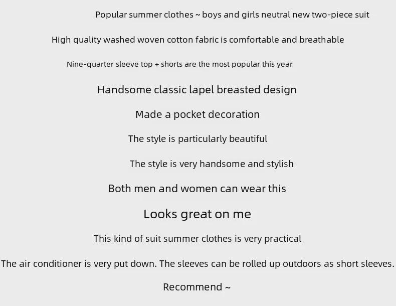 Sommeranzug für Jungen und Mädchen im koreanischen Stil - Modisches Set aus Hemd mit Revers und Shorts, zweiteilig für Kinder