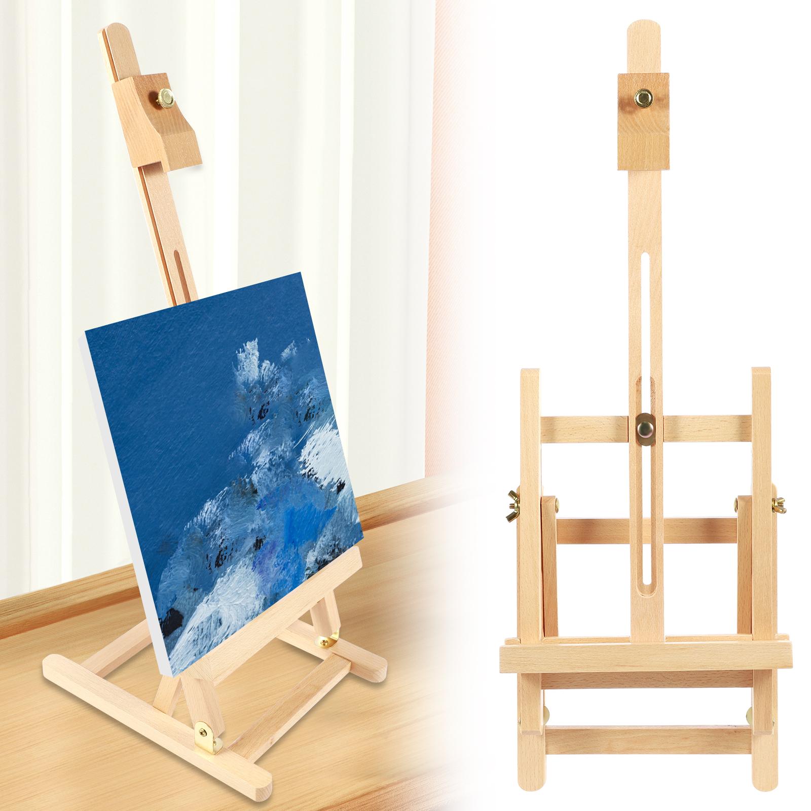 Desktop Art Easel Foldable Tabletop Easel Stand Height and Angle Adjustable Wooden Small Easel for Classroom Outdoor Sketching