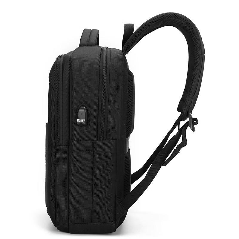 Men's High-End PU USB Commuter Backpack