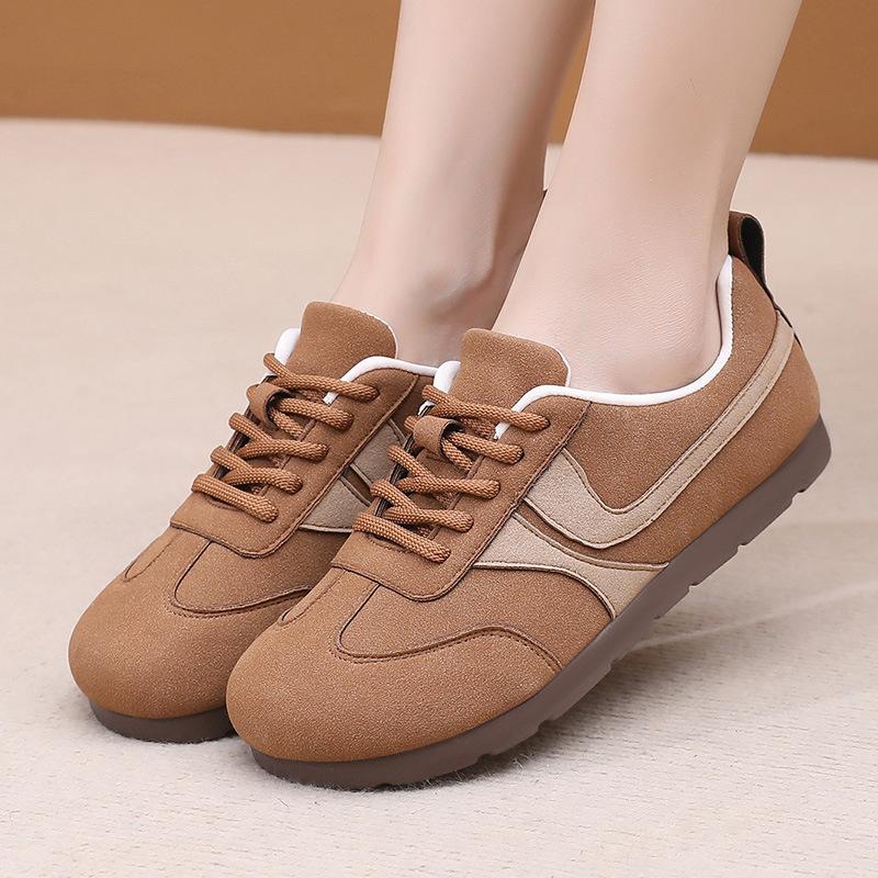 Shoes women's spring and autumn new German training shoes casual board shoes round head versatile sports shoes flat comfortable women's single shoes