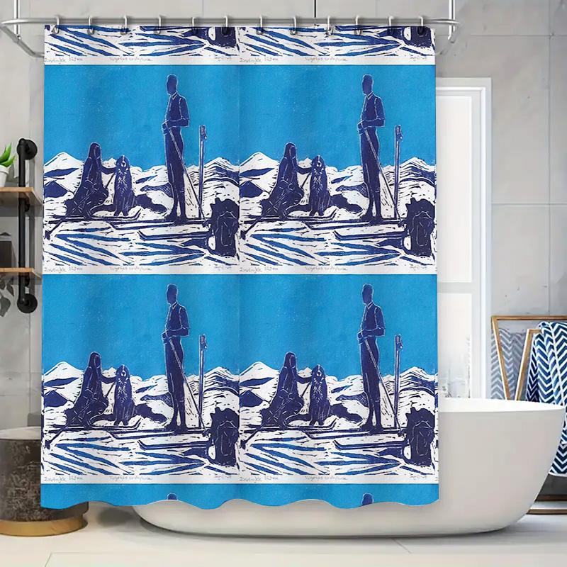 

Bathroom Shower Curtain Nature Forest Trees Scenic Backdrop Washable Waterproof Decor W60H190(CM)-1 Pcs