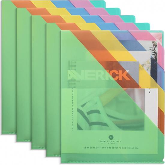Mr. Pen- 5-Pocket Folder, 5 Pack, Assorted Colors, Letter Size, Colored File Folders, Letter File Folders, Color Folders, Office File Folders