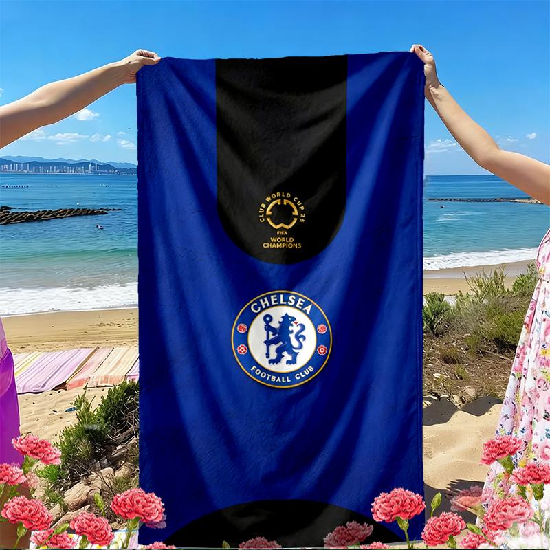 Chelsea F.C Print Beach Towel, Versatile Lightweight Absorbent Beach Towel for Pool Surf Yoga Bathroom, Perfect Birthday Holiday Gift