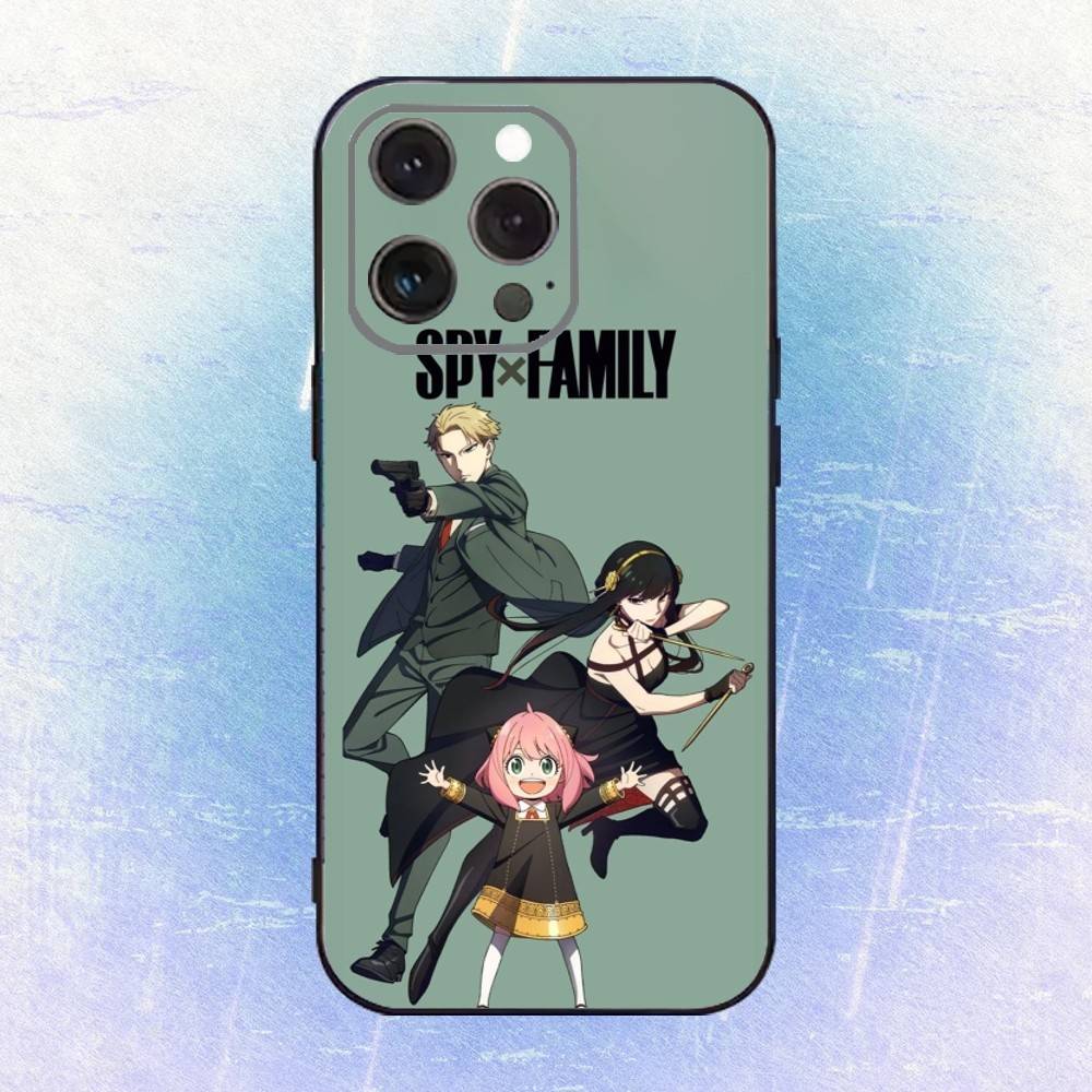 Spy X Family B-Bond Yor Anya Phone Case For iPhone 17, 16,15,14,13,12,11 Plus,Pro Max, Others Soft Black Cover