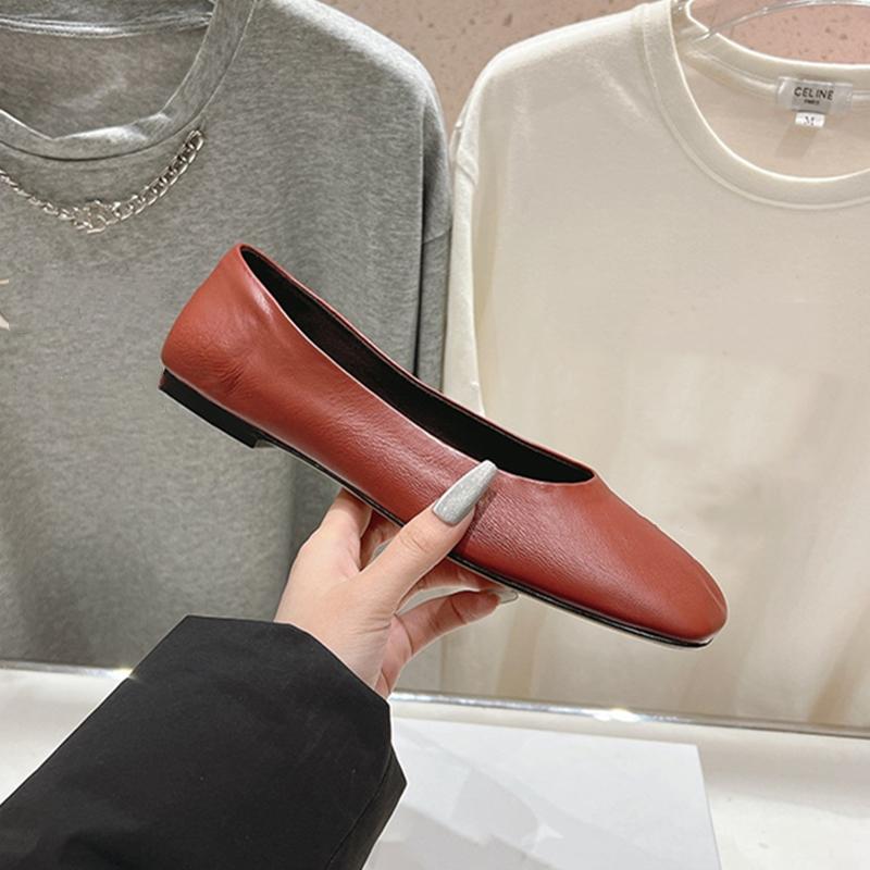 Fashion AIYUQI 2025 New Square Toe Women's Flat Shoes Slip-on Mary Jane Female Shoes Large Size Ballet Loafers for Women