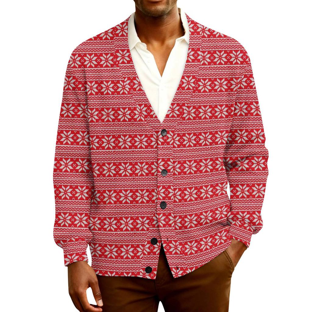 Men's Ribbed Knit Long-Sleeve Cardigan