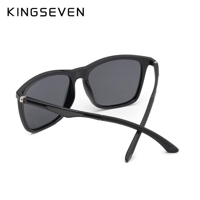 Kingseven DESIGN Menn Polarized Square Solbriller Mote Mannlig Eyewear Aluminium Ben