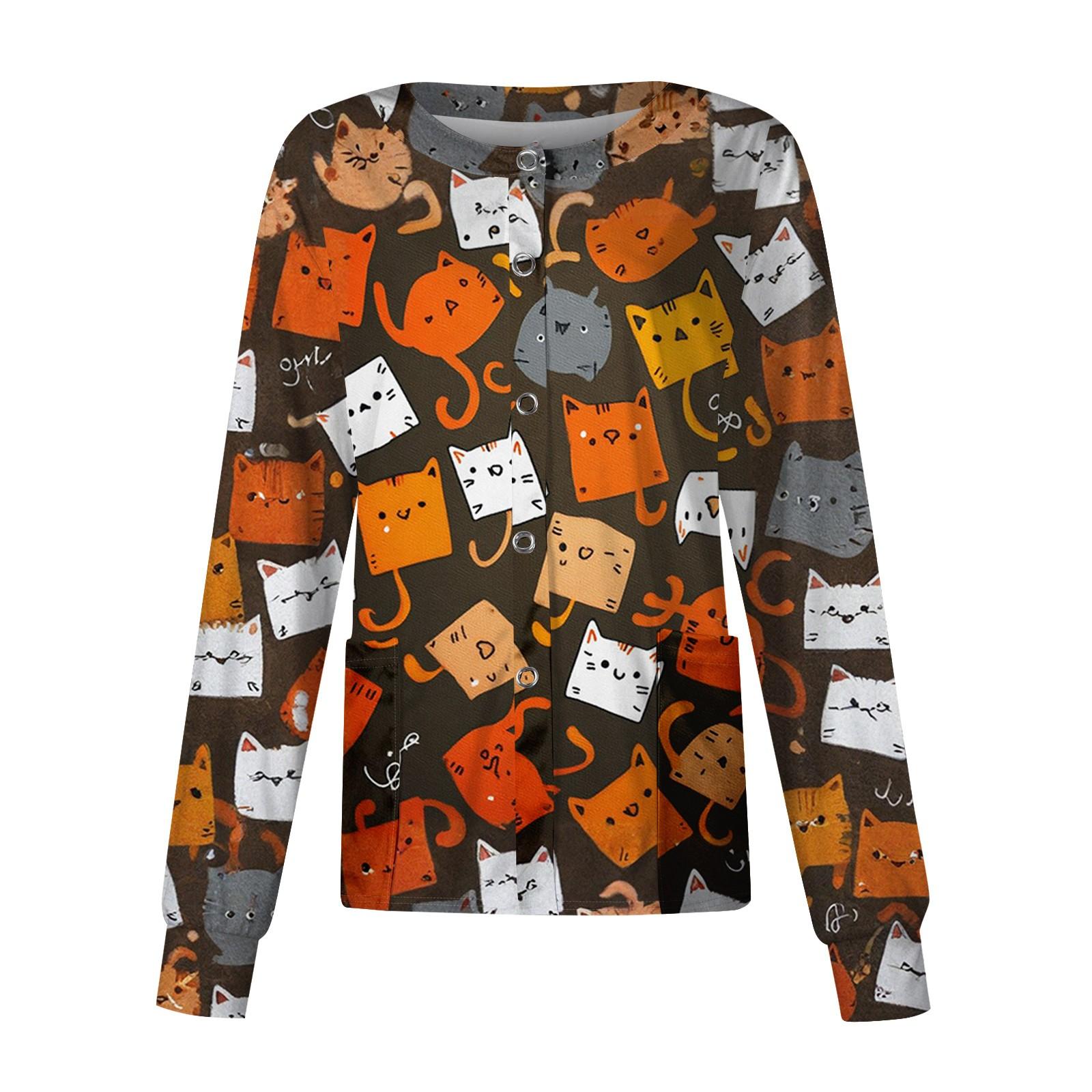 

Женский повседневный кардиган с длинными рукавами на одной пуговице, защитный костюм с животным принтом M шафрановый