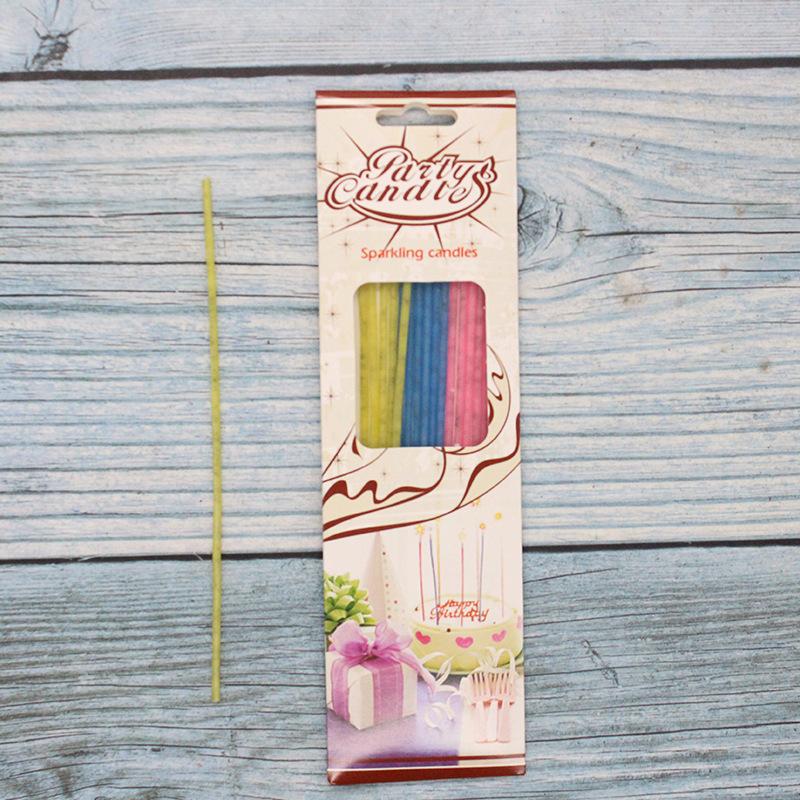 

Красочная Тонкая Легкая Палочка Украшение для Торта с Блестками Креативная Атмосфера Свеча для Вечеринки по Случаю Дня Рождения Без Подставки Glitter candle