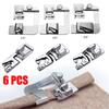 6 Pcs Sewing Machine Foot Press Foot Rolled Hem Feet Household Multi Functional Sew Accessories Hemming Foot Roll Hem Foot