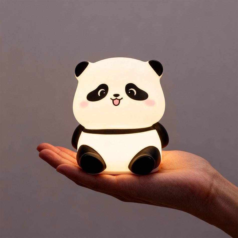 High Quality Panda Led Night Light Living Room Cute Bedside Panda Pvc Lamp Kawaii Creative Decoration Christmas Birthday Gifts