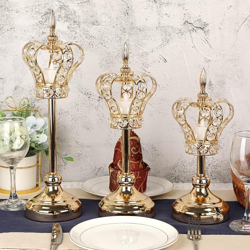 European Crystal Candle Holder for Dining & Decor