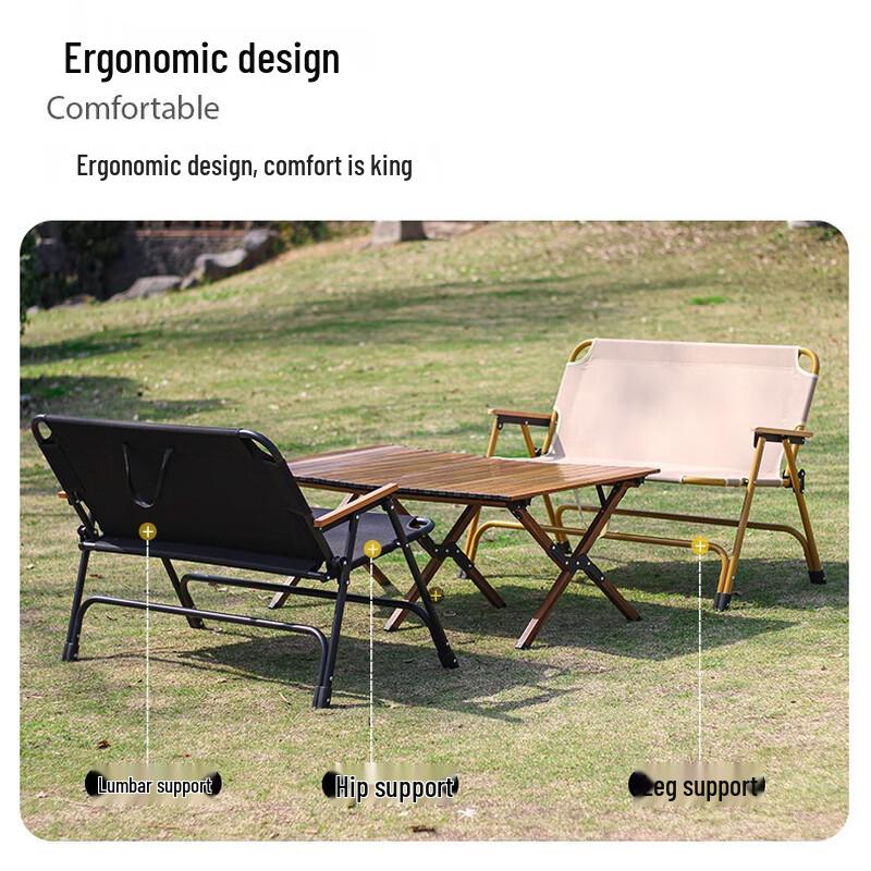 OEING Outdoor Double Folding Chair