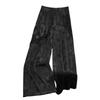 Silk Jacquard Wide-Leg Pants for Middle-Aged Women - Ethnic Style Retro Slimming Design