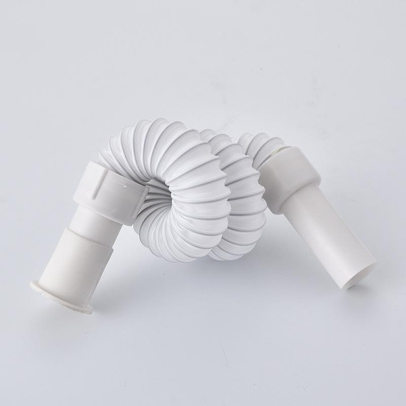 Telescopic Plastic Drain Hose with Steel Wire Rubber Head for Washbasin and Mop Pool – Anti-Mold Design