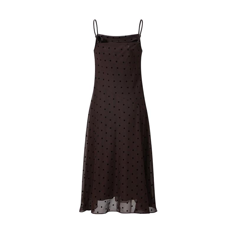Elegantes Polka-Dot-Trägerkleid