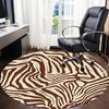 1pc Zebra Print Office Round Area Rug, Indoor Mat Suitable ForOffice, Under Office Chairs Bedroom Living Room Home Decor, Room Decot142