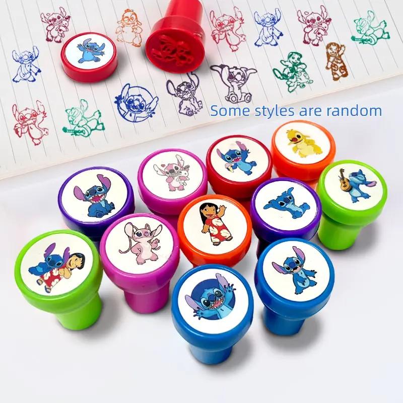 

12-Pack Disney Cartoons Lilo & Stitch Stamp Gifts Stitch Cartoon Pattern Stamps Kindergarten Reward Stamps Christmas Gifts 12pcs