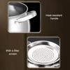 Bacon Grease Container with Strainer Scoop Stainless Steel Large Capacity Oil Container Heat-Resistant Rust-Proof Multi-Purpose Tool for Frying Oil