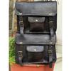 Bag Motorcycle Leather Pouch Side Handmade 2 Saddle Panniers Storage Vintage