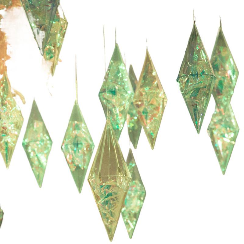 Iridescent Diamond Cube Wedding Ceiling Ornament for Decoration