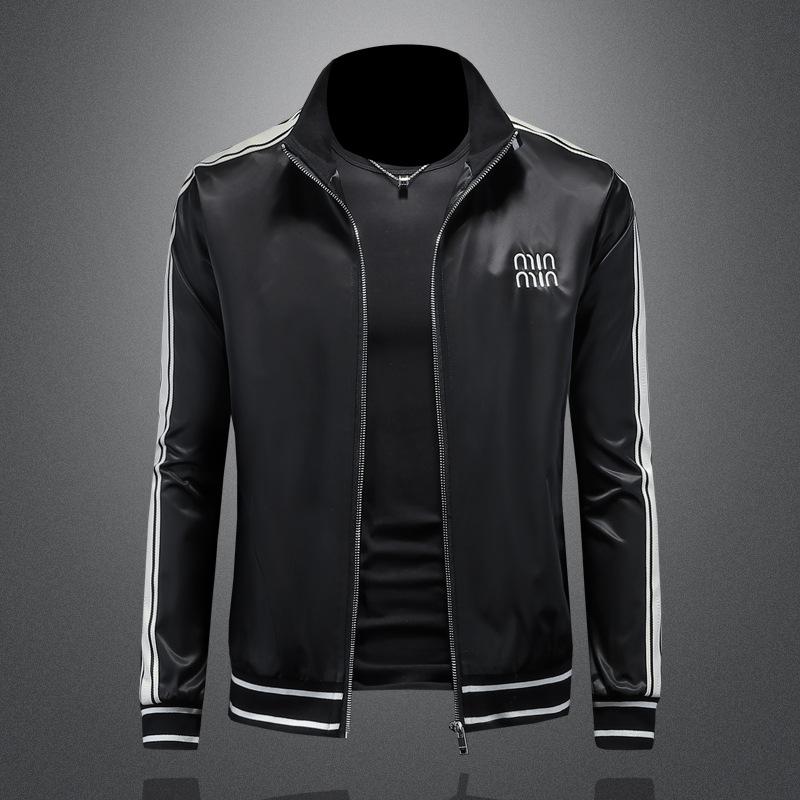 2025 New Embroidered Stand Collar Casual Jacket Men s Trendy Fashion Casual Versatile Jacket JK9237 M