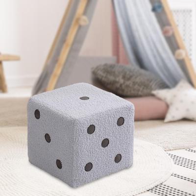 Taburete otomano con forma de cubo de dados, creativo, antideslizante, estable, para dormitorio