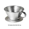 Stainless Steel Flat Bottom Pour Over Coffee Filter Cup and Pot Set