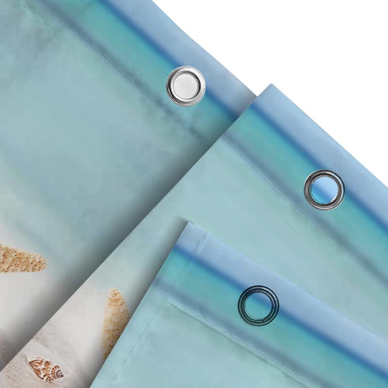 Starfish Beach Theme Shower Curtain - Waterproof And Durable - Perfect For Home Bathroom Decor Easy To Clean And Maintain