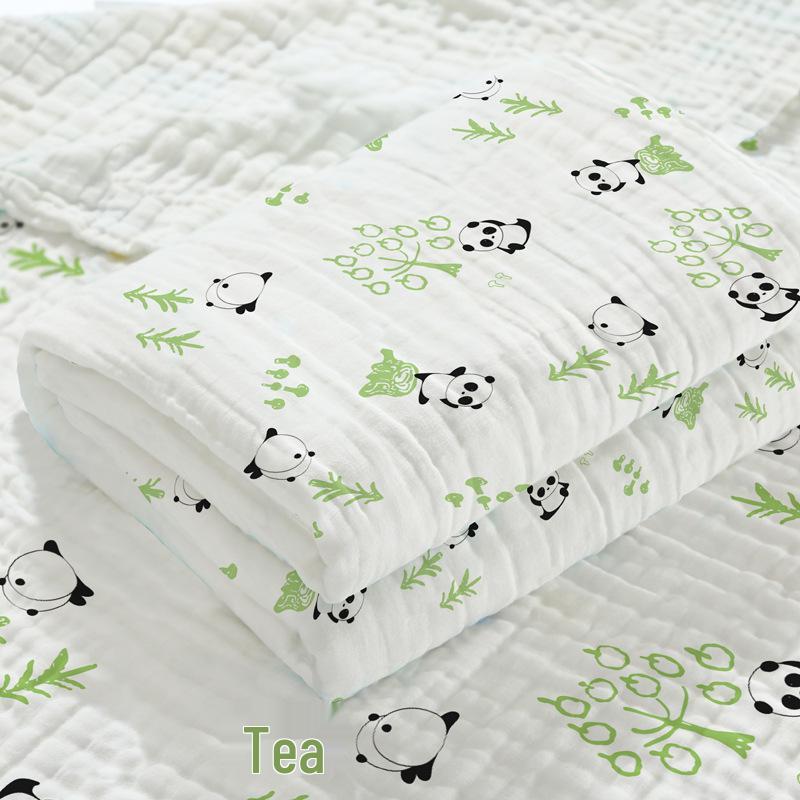 110x110cm High Density Pure Cotton Six-Layer Gauze Baby Bath Towel and Toddler Blanket