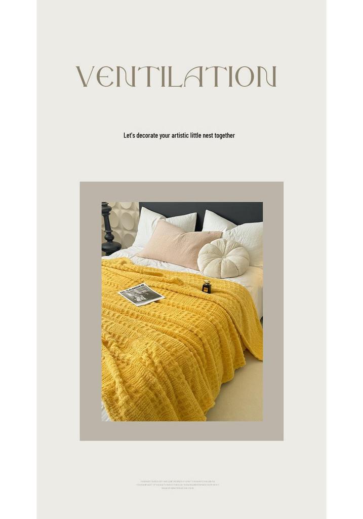 Three-Dimensional Jacquard Velvet Blanket - Tawny Flannel Sofa Cover