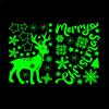 Glow In The Dark Christmas Window Wall Stickers Snowflake Window Glass Stickers  Xmas