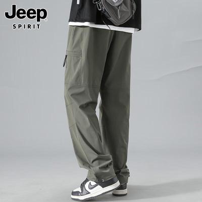 JEEP SPIRIT Men's Loose Straight Casual Pants