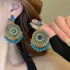GemChic Women's New Vintage Colorful Set Rhinestone Water Drop Fringe Earrings Ethnic Fashion Stud Earrings Birthday Christmas Jewelry Gift