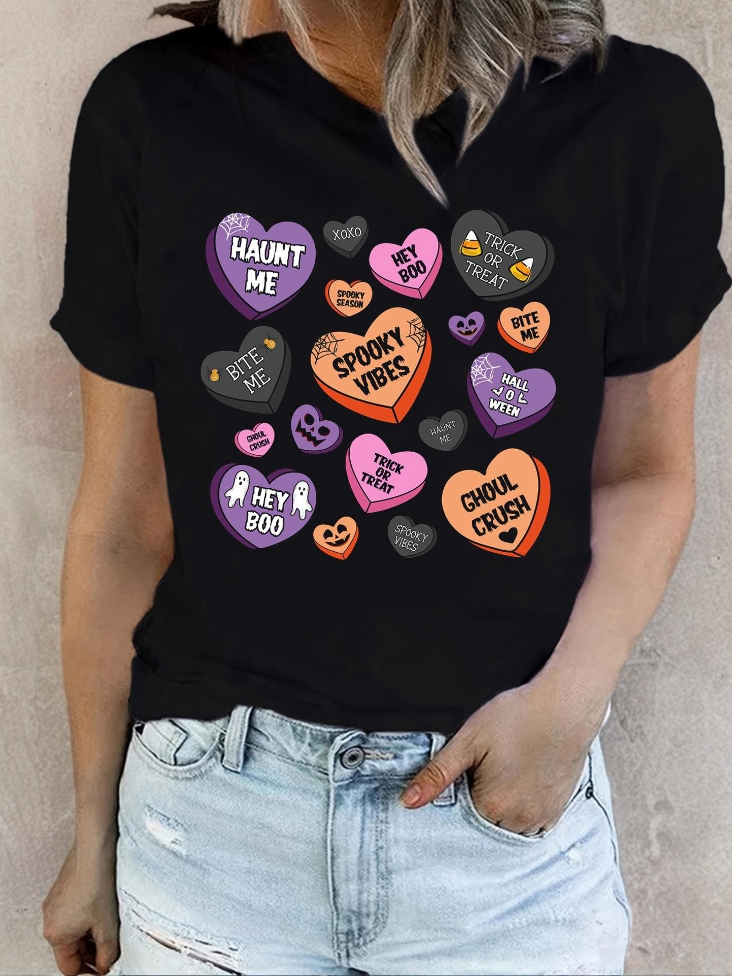 Halloween Conversation Heart Graphic T-shirt XXXXL