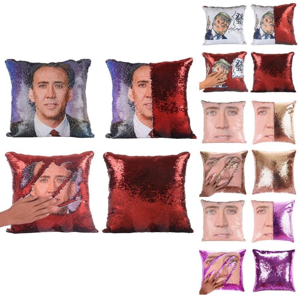 Nicolas Pillow Changing Cage Donald Trump Vladimir Putin Mermaid Cushion Cover