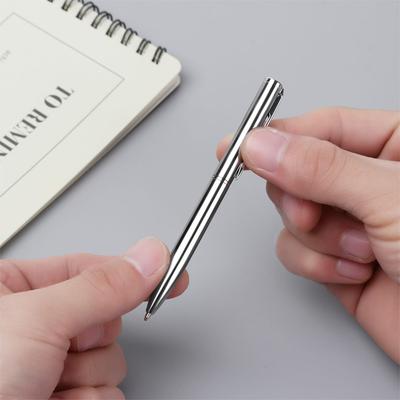 1 ks Mini přenosné kovové kuličkové pero na vodní bázi, vícebarevné náplně, podpisové pero, reklamní pero, kancelářské potřeby, školní potřeby