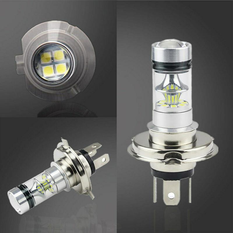 

H4 100W 20Led лампа Hi/Lo Beam Hid 6000K біла мотоциклетна фара високої потужності чорний