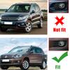 Fog Light Bezel Cover For Volkswagen Tiguan 2012-2018 Front Bumper Lamp Frame With Black/Chrome Ring Car Light Accessories