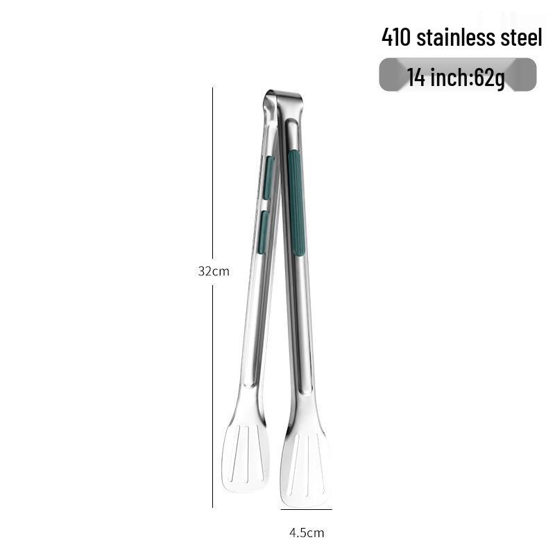 304 Stainless Steel Korean BBQ Tongs - Bread & Steak Buffet Tongs for Outdoor Cooking