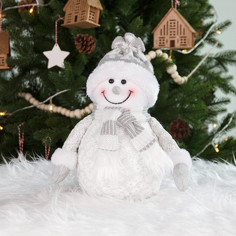 Toys Christmas Figurines Foam Snowman Ornaments Santa Claus Tree Statue Landscape Handicraft Shop Window Home Decoration