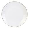 Pearl Gold WHITE DINNER PLATE 27 GOLD STRIP