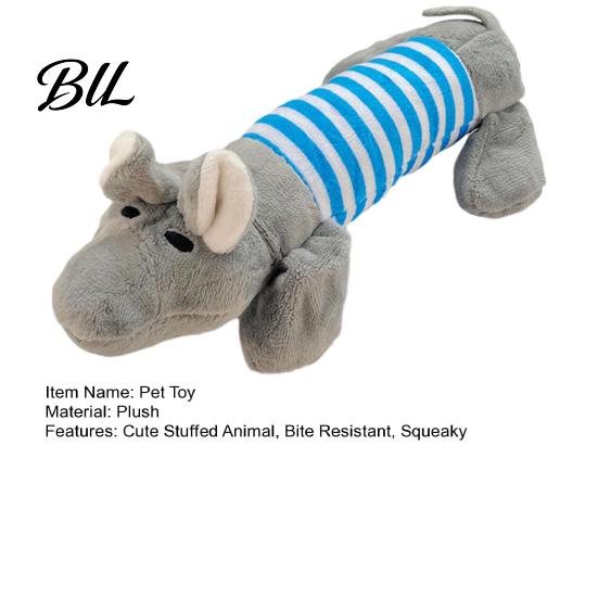 Interactive Dog Toy Plush Animal Squeaky Pig Duck Elephant Chew Pet Hunting Instinct Cute Stuffed Teething for Dogs Puppies Biting Tug-of-War