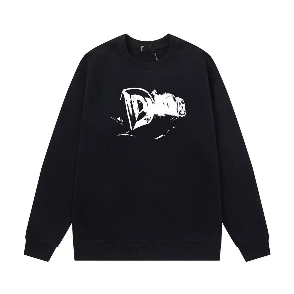 DO Marka Sonbahar/Kış Unisex 420g Harf Baskılı Bisiklet Yaka Kapüşonlu Sweatshirt - Yeni Gelen