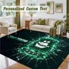 Crystal Velvet Square Rug Custom NamePlymouth Argyle FC Pattern Non Slip Home Floor Decor Rug