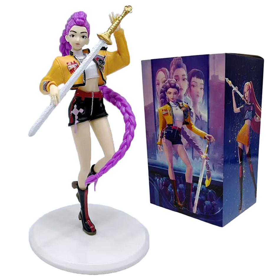 New 20CM Anime Kpop Demon Hunters Action Figure Model Toy Demon Hunters Rumi Ornament Collection Figures Model Toy For Kid Gift