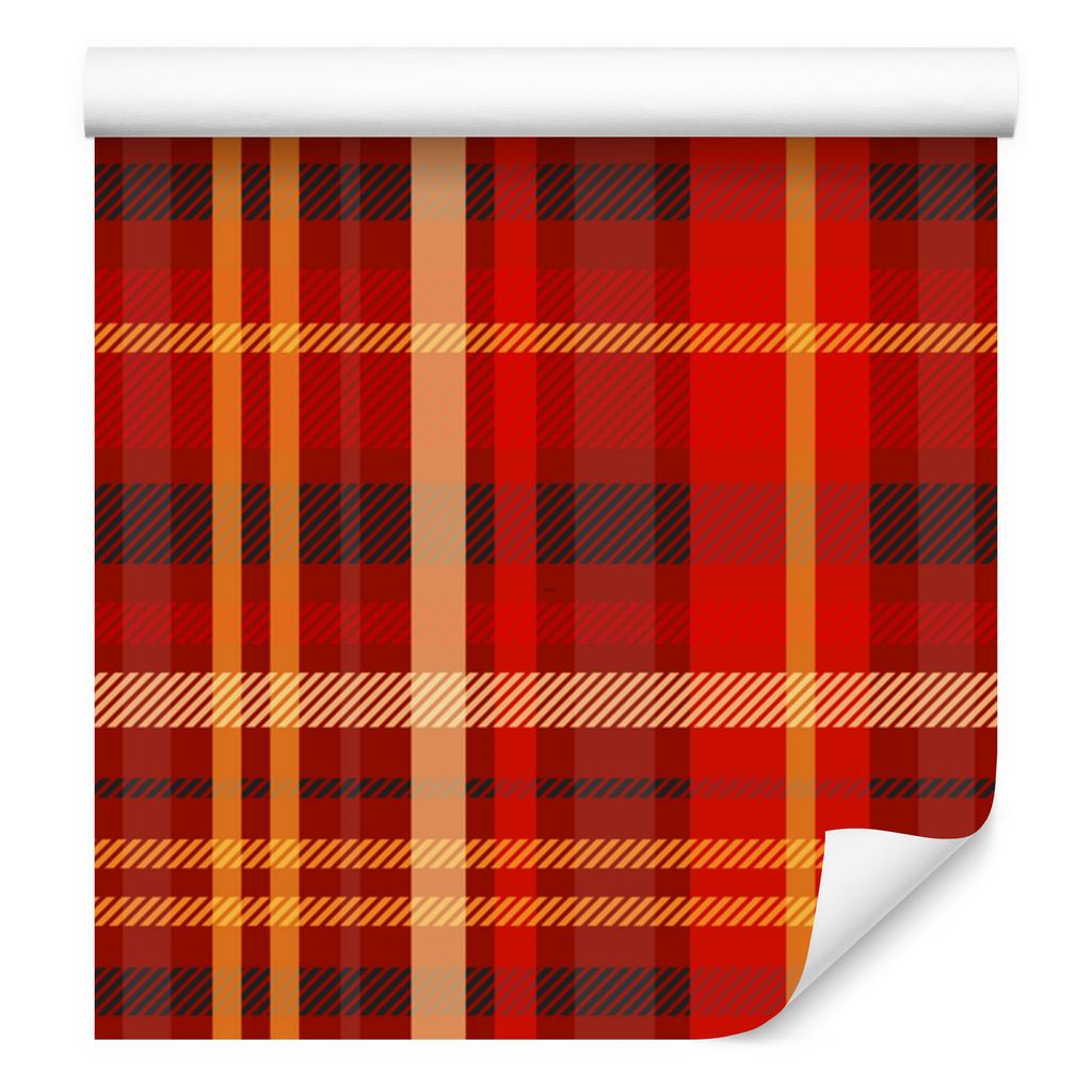 Red and peach checkered wallpaper 50x1000
