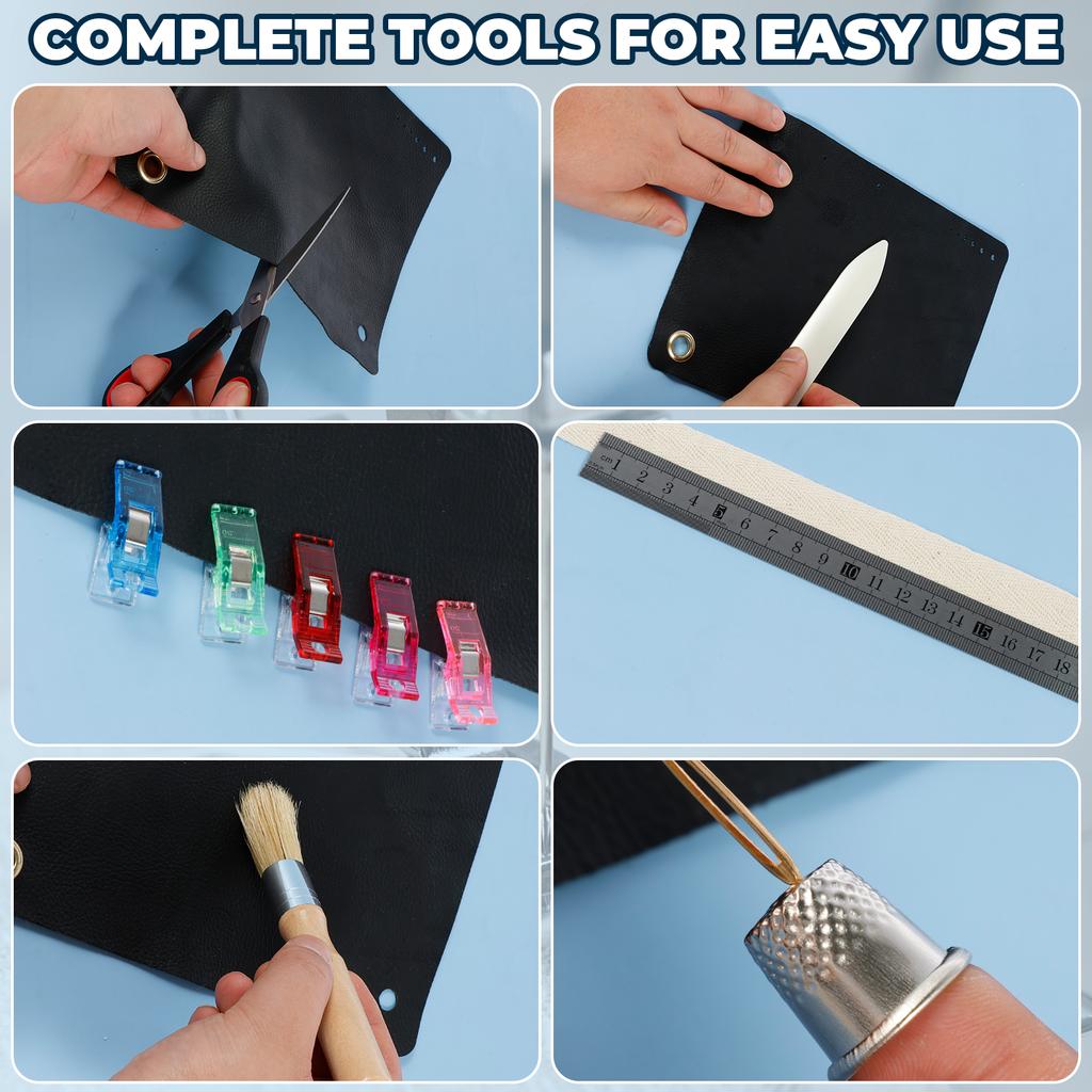 Hand Bookbinding Tools Kits Supplies Book Binding Kits Paper Folding Tool DIY Bookbinding Leather Crafts Tool Sewing Accessories