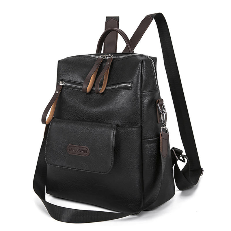 Shoulder Bag PU Soft Leather Texture Women's Bag Large Capacity Simple Travel Bag Fashion Commuter Bag