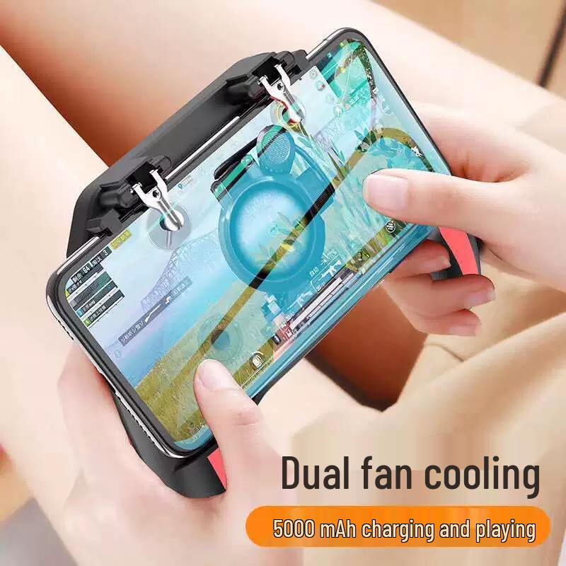 New Hot-Selling Six-Finger Mobile Game Controller with Fan Cooling & Gun Pressure Feature